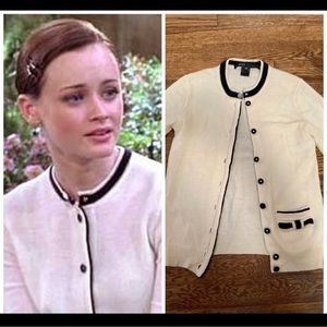 ASO Gilmore Girls Rory ivory white cardigan sweater